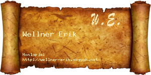 Wellner Erik névjegykártya